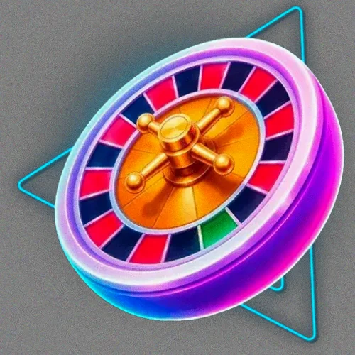 Neon roulette wheel