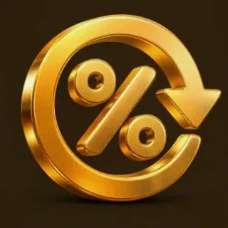 Gold percent symbol — Casiny