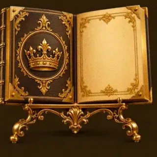 Ornate open book — Casiny