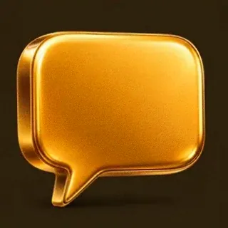 Gold speech bubble — Casiny